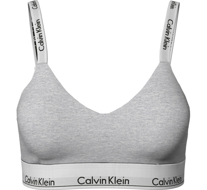 Dámská podprsenka Full Cup Bralette Modern Cotton 000QF7060EP7A šedá - Calvin Klein