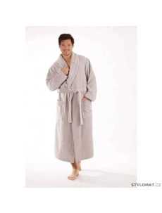 Unisex župan Tampa s kapucí 3959 sv. hnědý - Vestis