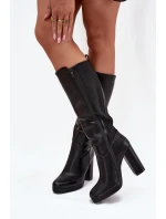 Kozačky na podpatku model 216794 Step in style Kozačky na podpatku model 216794 Step in style