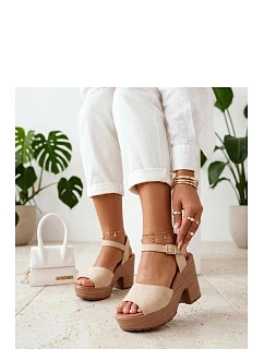 Sandály na podpatku model 229780 Solea