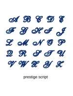 Výšivka monogram dvě písmena Allegra script Výšivka monogram dvě písmena Allegra script