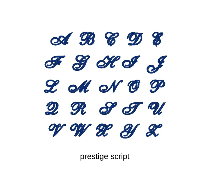 Výšivka monogram dvě písmena Allegra script Výšivka monogram dvě písmena Allegra script