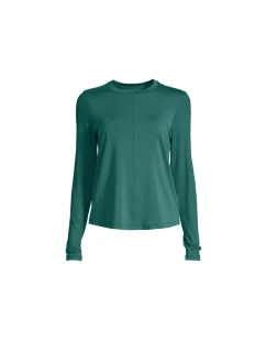 CASALL Delight Tričko s dlouhým rukávem Crew Neck zelené