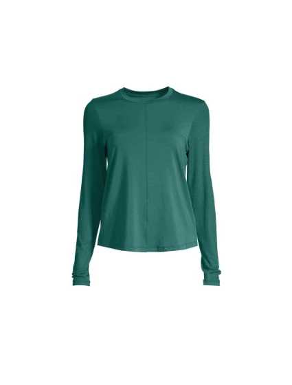 CASALL Delight Tričko s dlouhým rukávem Crew Neck zelené