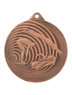 OCELOVÁ PLAVECKÁ MEDAILE FI 70 MMC3074 - BRONZOVÁ