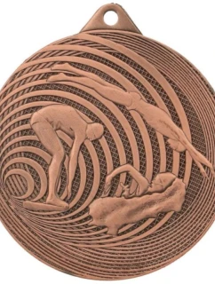 OCELOVÁ PLAVECKÁ MEDAILE FI 70 MMC3074 - BRONZOVÁ