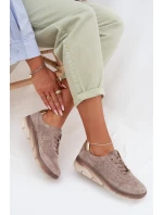 Kožené dámské tenisky s  šedé model 22026514 - SERGIO LEONE