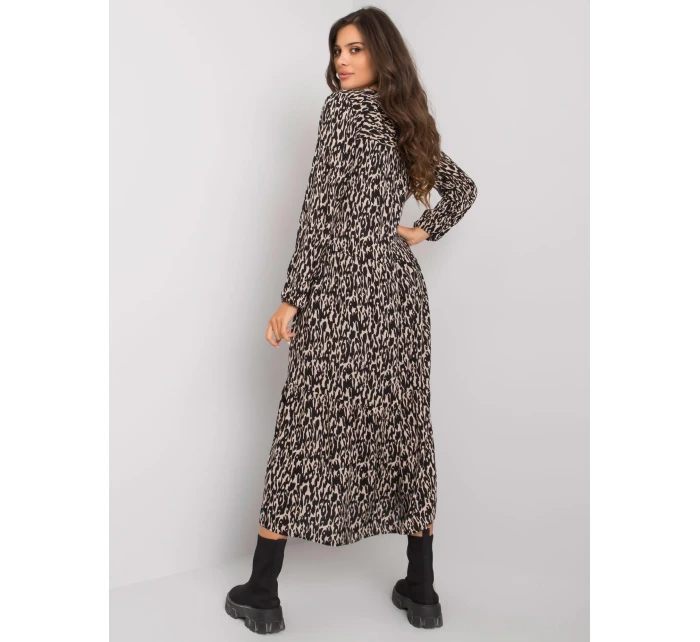 Šaty D73771M30225A1EN černá béžová