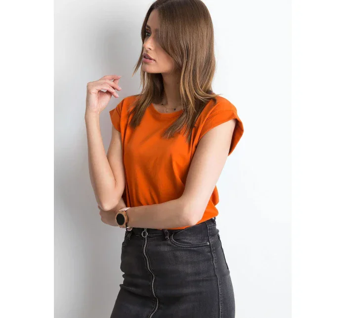 T shirt RV TS model 21185750 ciemny pomarańczowy - FPrice T shirt RV TS model 21185750 ciemny pomarańczowy - FPrice