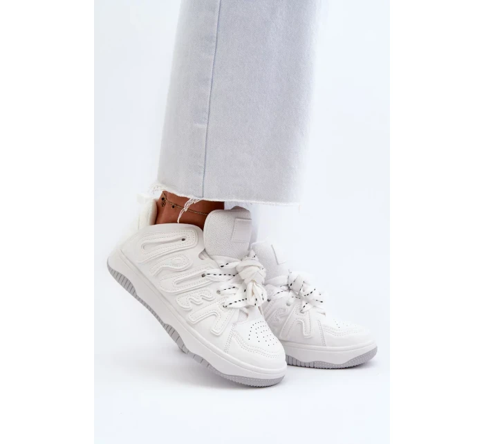 Dámské eko kožené tenisky bílé Berilla Dámské eko kožené tenisky bílé Berilla