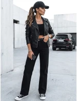 MODE MOSAIC dámská kožená bunda ramones černá FashionStreet TY3893