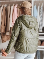 Dámská přechodná prošívaná bunda s kapucí NIVESSO zelená FashionStreet TY4857 Dámská přechodná prošívaná bunda s kapucí NIVESSO zelená FashionStreet TY4857