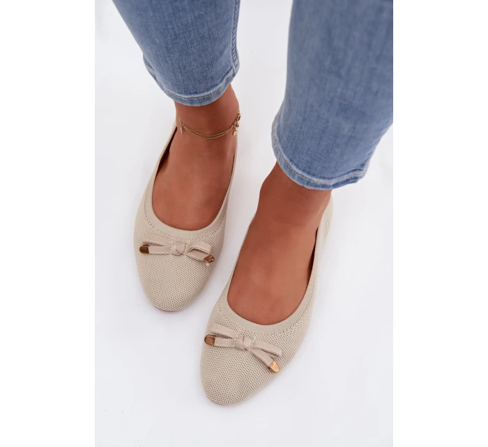 Baleríny s Mašlí Béžové Amelivra