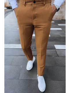 Jednobarevné velbloudí chino kalhoty Dstreet UX3974 pro muže