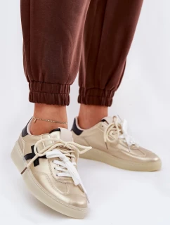 Dámské nízké sportovní boty – zlaté Zelevelis