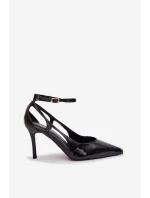 Dámské lakované lodičky z eko kůže - černé Fionnel Dámské lakované lodičky z eko kůže - černé Fionnel