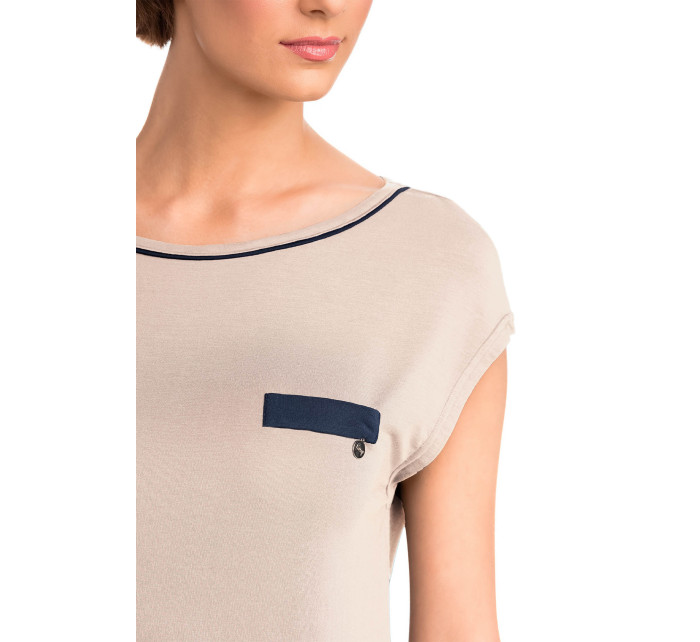 Vamp - Krátká dámská noční košile BEIGE M - Vamp model 16257624