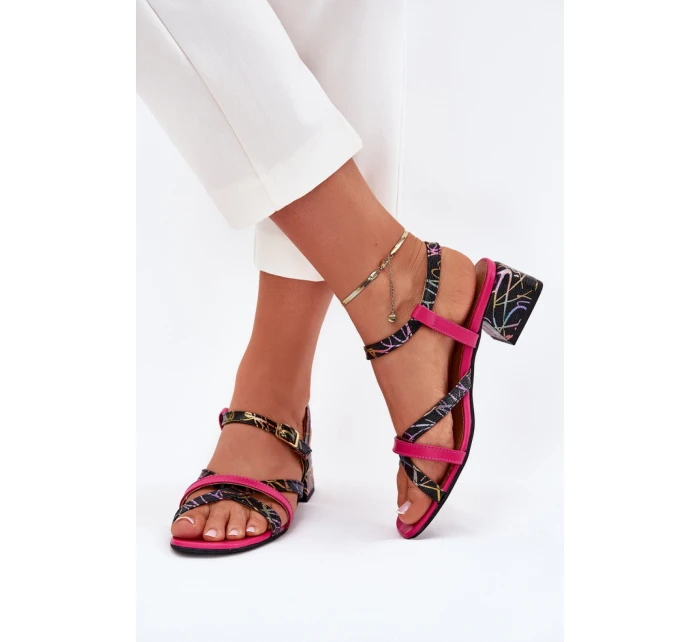 Sandály na podpatku model 215333 Step in style Sandály na podpatku model 215333 Step in style