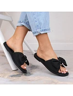 Dámské ploché žabky s mašlí černé eVento model 22096558 Dámské ploché žabky s mašlí černé eVento model 22096558