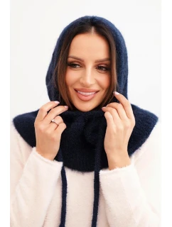 Dámská čepice s kapucí a pleteným model 21731156 - K-Fashion