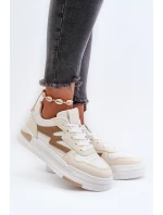 Dámské tenisky na platformě z ekologické kůže béžové Lynnette