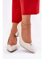 Elegantní Lodičky Na Se  Béžové model 21692763 - VINCEZA