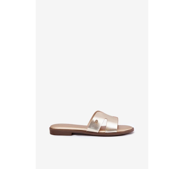 Dámské Plátěné Sandály Z Eko Kůže Zlaté Firvania Dámské Plátěné Sandály Z Eko Kůže Zlaté Firvania