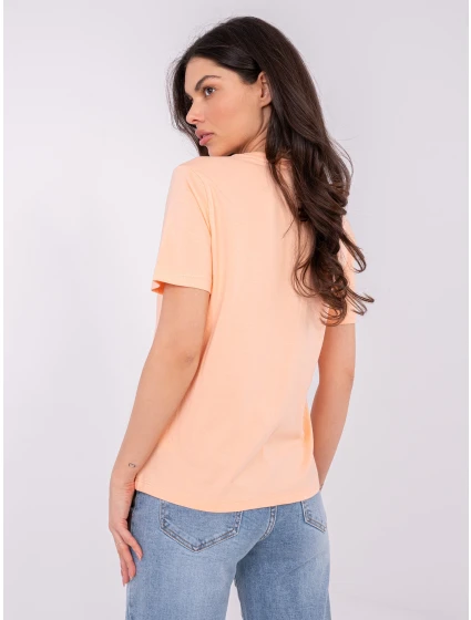 T shirt model 21821386 brzoskwiniowy - FPrice T shirt model 21821386 brzoskwiniowy - FPrice