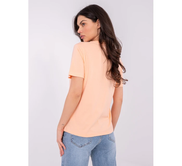 T shirt model 21821386 brzoskwiniowy - FPrice T shirt model 21821386 brzoskwiniowy - FPrice