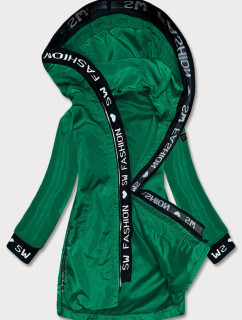 Tenká zelená dámská bunda s ozdobnou lemovkou model 18038046 - S'WEST