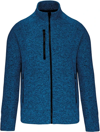 Kariban K 9106 Pánská melanžová pletená fleecová bunda 20.9106 light royal blue melange Kariban K 9106 Pánská melanžová pletená fleecová bunda 20.9106 light royal blue melange