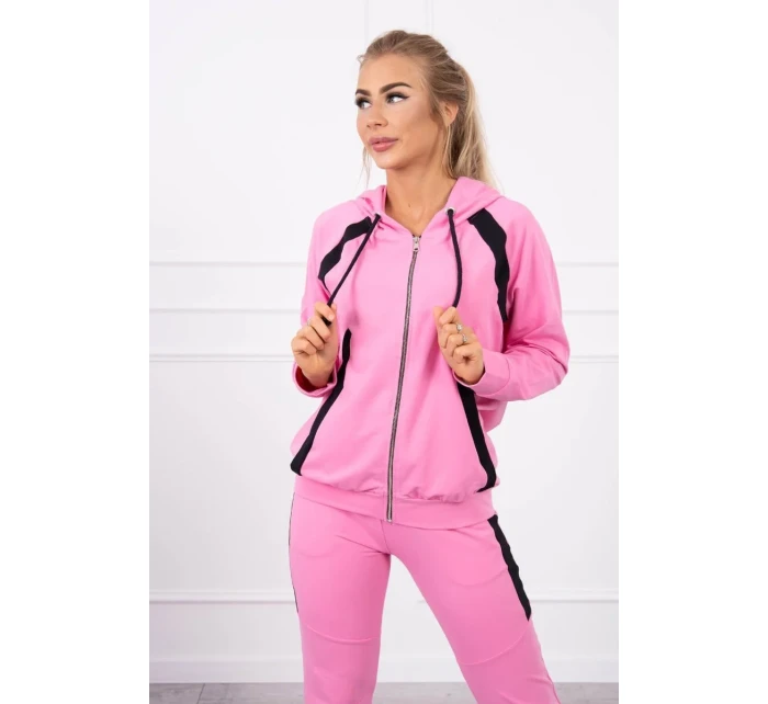 Sportovní sada s pruhy světle růžová