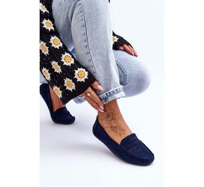 Dámské semišové mokasíny modré model 21625535 - Boto