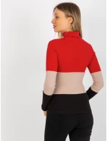 Dámská halenka RV BZ 8465 model 18310005 černá a červená - FPrice Dámská halenka RV BZ 8465 model 18310005 černá a červená - FPrice