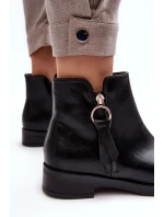 Kožené dámské ploché boty Black Vasica Kožené dámské ploché boty Black Vasica