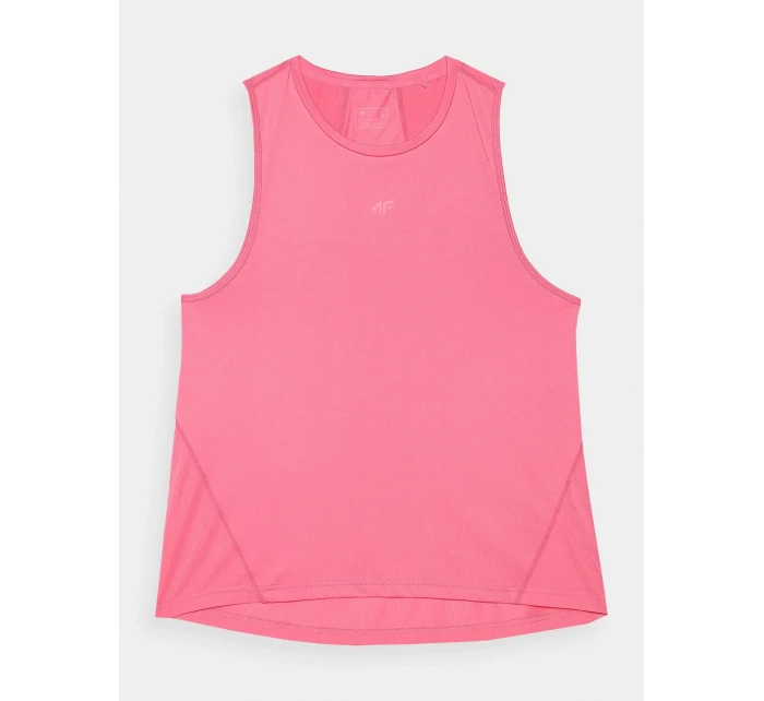 Dámský sportovní top z recyklovaných materiálů 4F - korálový Dámský sportovní top z recyklovaných materiálů 4F - korálový