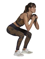 Dámské legíny HB1436 Karlie Kloss tmavě modrá-hnědá - Adidas