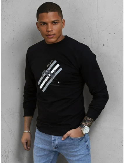 Pánská mikina s potiskem černá Dstreet model 21966088 - FashionStreet