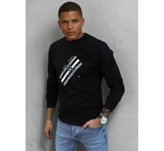 Pánská mikina s potiskem černá Dstreet model 21966088 - FashionStreet