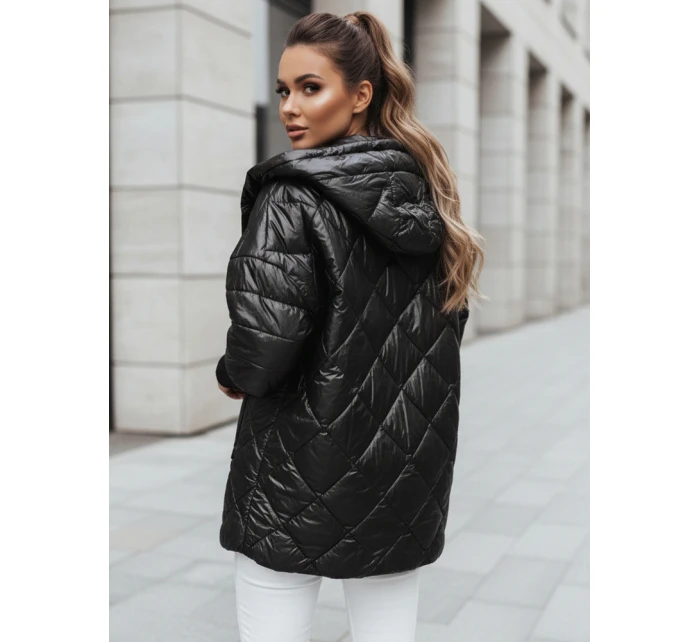 Dámská přechodná prošívaná bunda oversize černá model 21986694 - Dstreet