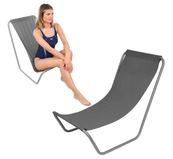 ZAHRADNÍ A PLÁŽOVÉ LEHÁTKO SKLÁDACÍ A TAŠKA ŠEDÁ ENERO CAMP ZAHRADNÍ A PLÁŽOVÉ LEHÁTKO SKLÁDACÍ A TAŠKA ŠEDÁ ENERO CAMP