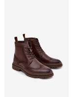 Kožené pánské boty  25 33 hnědé Męskie model 21772306 - Lee Cooper