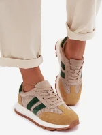 Dámské tenisky z pravé semišové kůže béžovo-žluté Marceline