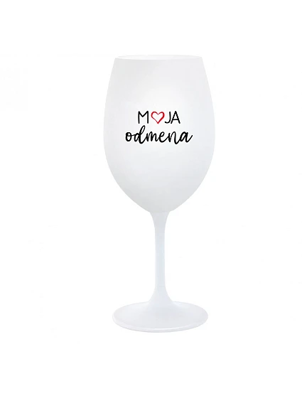 MOJA ODMENA - biely pohár na víno 350 ml MOJA ODMENA - biely pohár na víno 350 ml