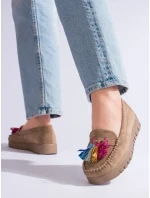 Exkluzívní hnědé mokasíny dámské Exkluzívní hnědé mokasíny dámské