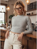 Dámský svetr LARA světle šedý model 21972235 - Dstreet