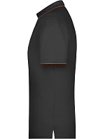 JN Pánské piqué polo s kontrastní légou 02.0 black/orange model 22489103 - Daiber JN Pánské piqué polo s kontrastní légou 02.0 black/orange model 22489103 - Daiber