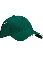 Beechfield B 15C 5 panelová sandwich kšiltovka 53.015C bottle green/white Beechfield B 15C 5 panelová sandwich kšiltovka 53.015C bottle green/white