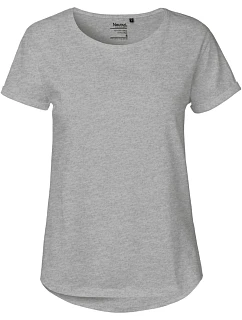 Neutral O 80012 Dámské bio tričko s ohrnutými rukávy 77.8012 sport grey