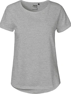 O Dámské bio tričko s ohrnutými rukávy sport grey model 22505559 - Neutral